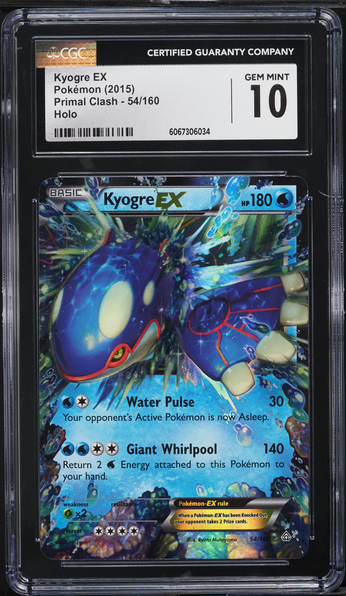 2015 Pokemon XY Primal Clash Kyogre EX #54 CGC 10 GEM MINT