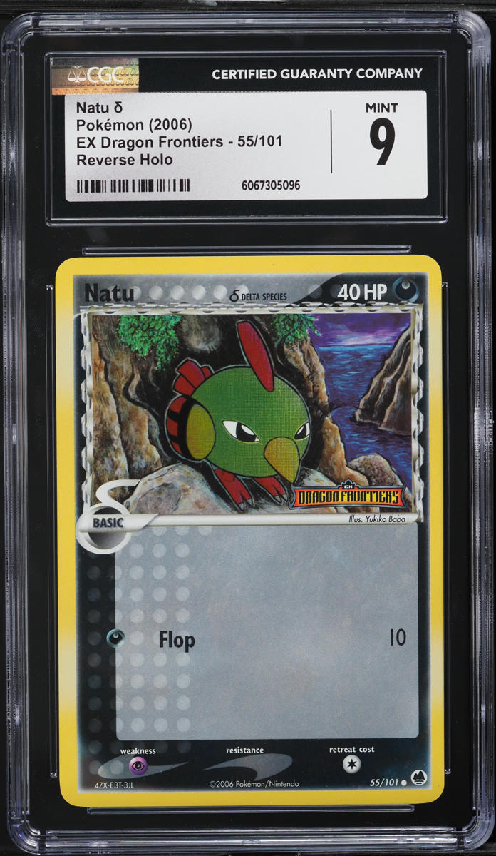 2006 Pokemon EX Dragon Frontiers Reverse Holo Natu #55 CGC 9 MINT