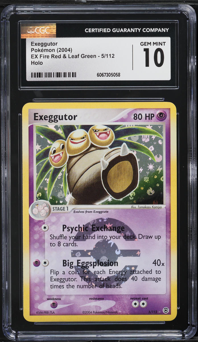 2004 Pokemon EX Fire Red & Leaf Green Holo Exeggutor #5 CGC 10 GEM MINT