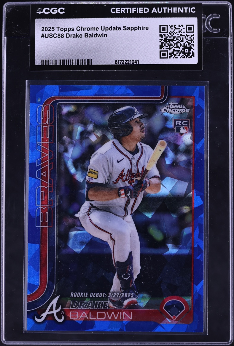 2025 Topps Chrome Update Sapphire Drake Baldwin ROOKIE #USC88 CGC AUTH
