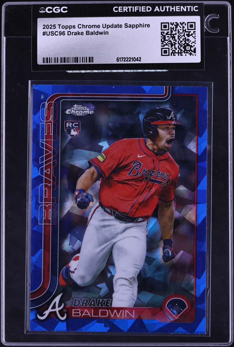 2025 Topps Chrome Update Sapphire Drake Baldwin ROOKIE #USC96 CGC AUTH