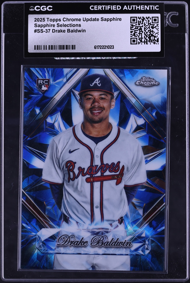 2025 Topps Chrome Update Sapphire Selections Drake Baldwin ROOKIE #SS-37 CGC AUTH