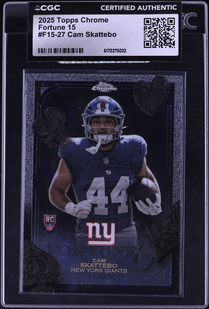 2025 Topps Chrome Fortune 15 Cam Skattebo ROOKIE #F15-27 CGC AUTH