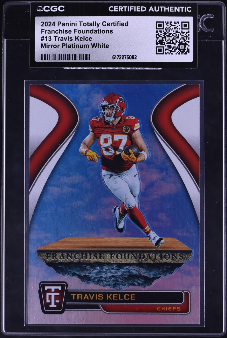 2024 Totally Certified Franchise Foundations Mirror Platinum White Travis Kelce /25 CGC AUTH