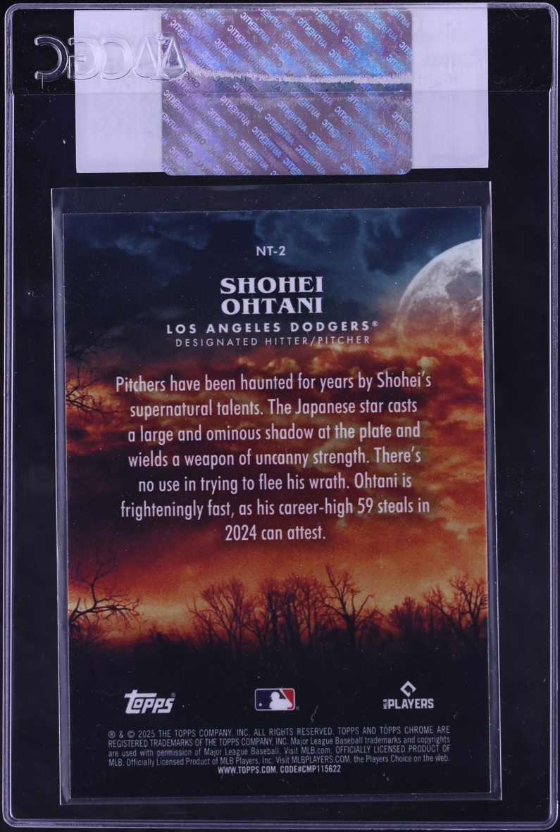 2025 Topps Chrome Update Night Terrors Shohei Ohtani #NT-2 CGC AUTH