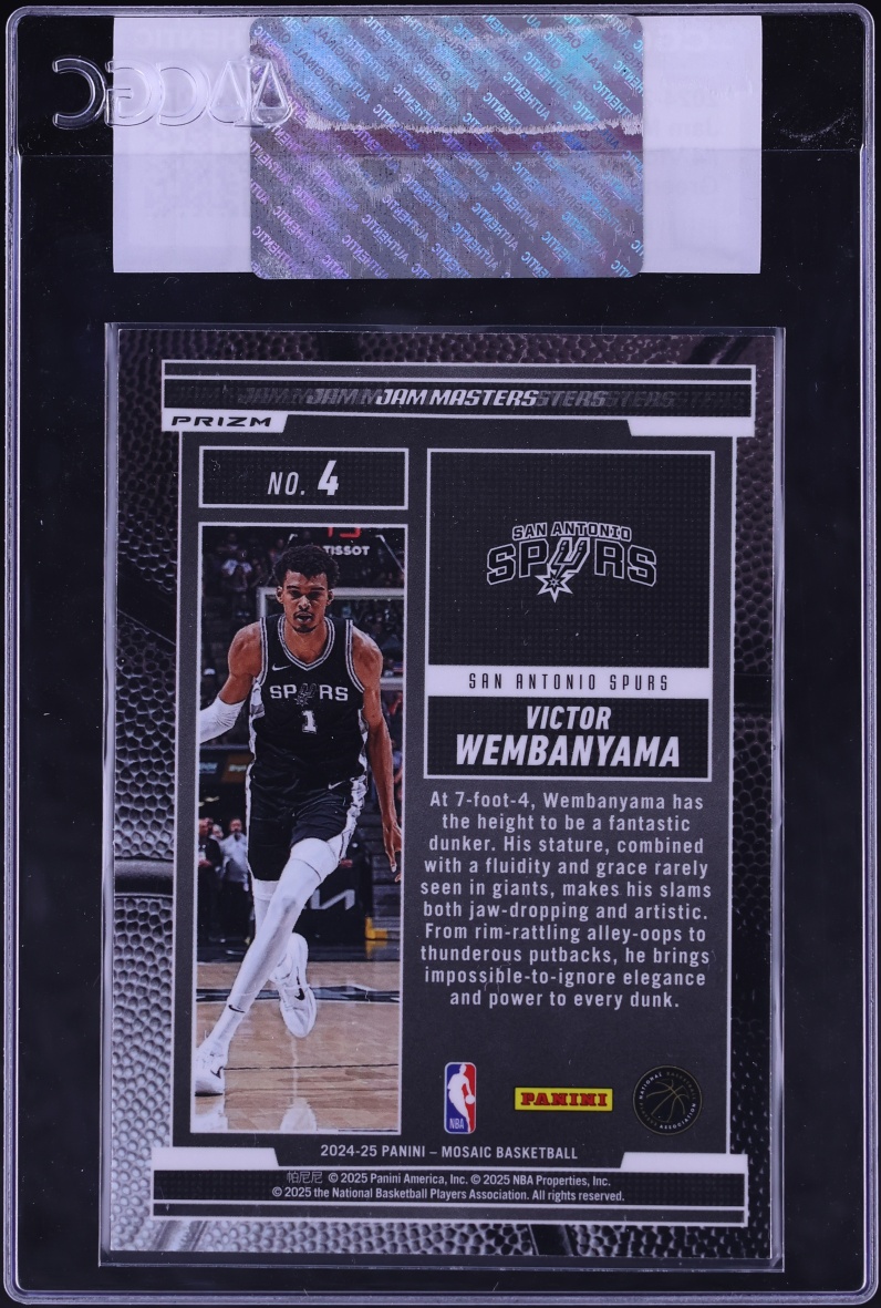 2024 Panini Mosaic Jam Masters Green Prizm Victor Wembanyama #4 CGC AUTH