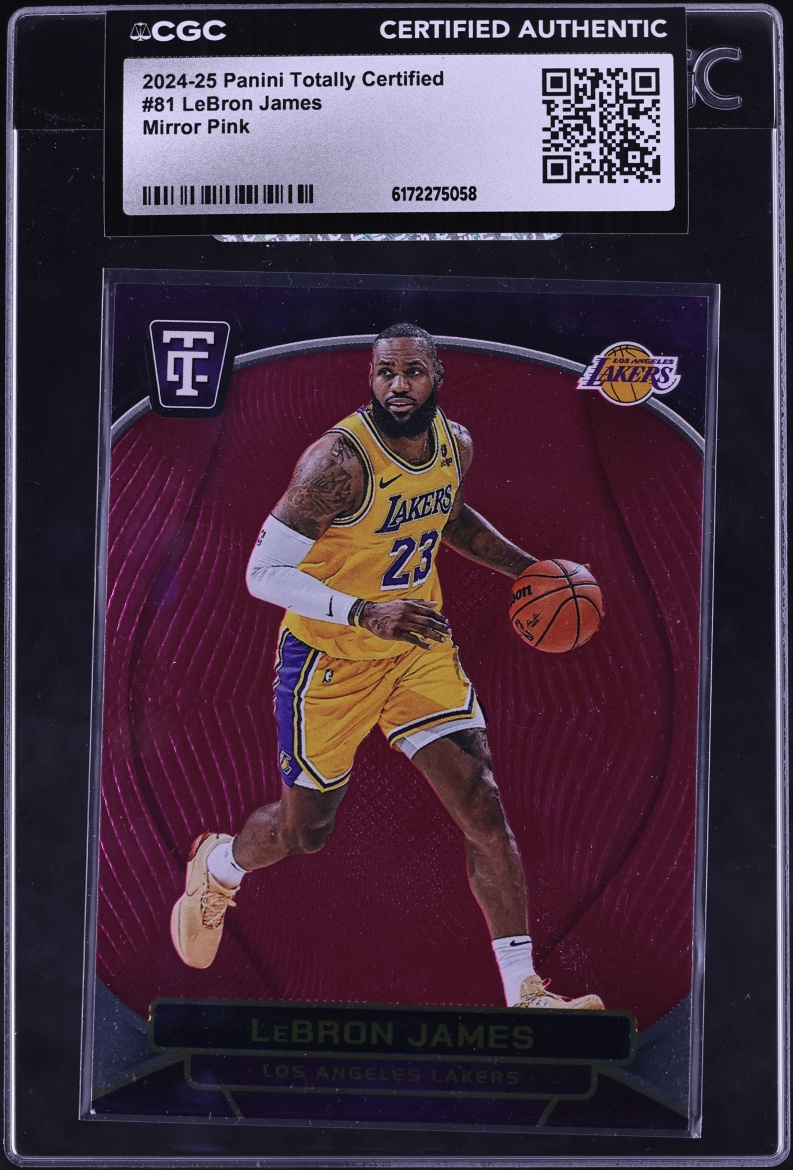 2024 Totally Certified Mirror Pink LeBron James /125 #81 CGC AUTH