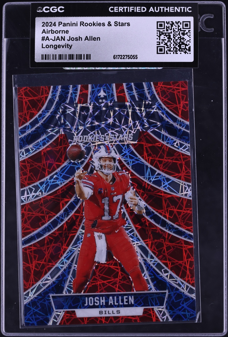 2024 Panini Rookies & Stars Airborne Longevity Prizm Josh Allen #A-JAN CGC AUTH