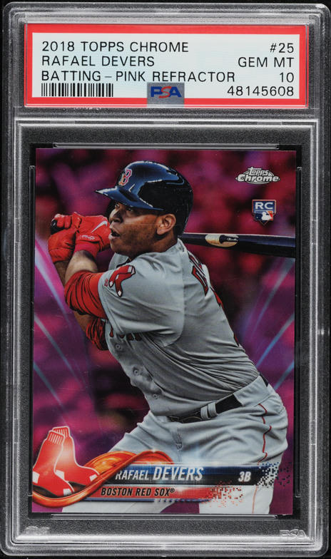 スポーツ選手 2018 Topps Throwback Rafael Devers PSA 9 2018 Topps Archives Rafael Devers Fan Favorite RC Auto 1990