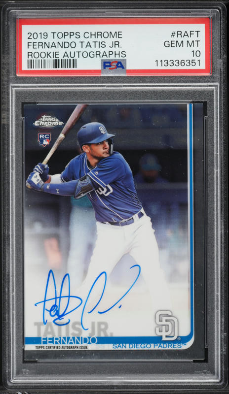 2019 Topps Fernando Tatis Jr. ROOKIE RC #410 PSA 10 GEM MINT on