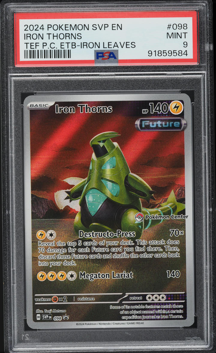2024 Pokemon Scarlet & Violet Black Star Promo Iron Thorns #98 PSA 9 MINT