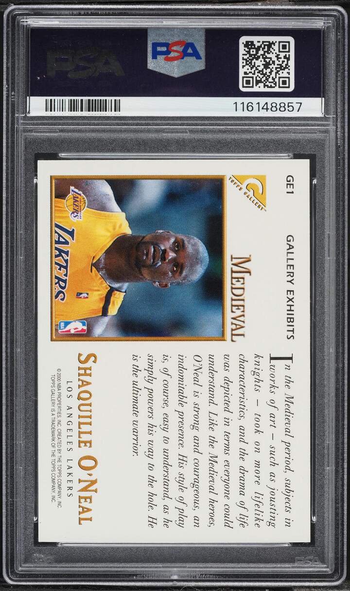1999 Topps Gallery Exhibits Shaquille O'Neal #GE1 PSA 10 GEM MINT - Photo 2
