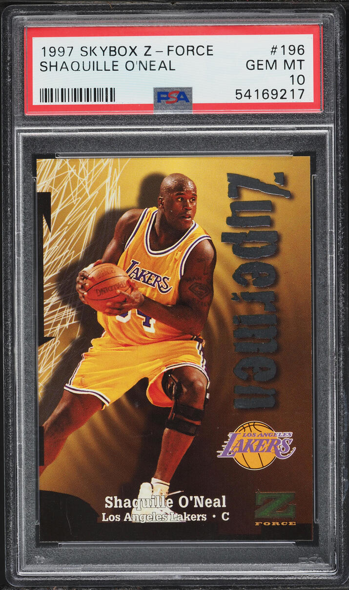 1997 Skybox Z-Force Shaquille O'Neal #196 PSA 10 GEM MINT - Photo 1