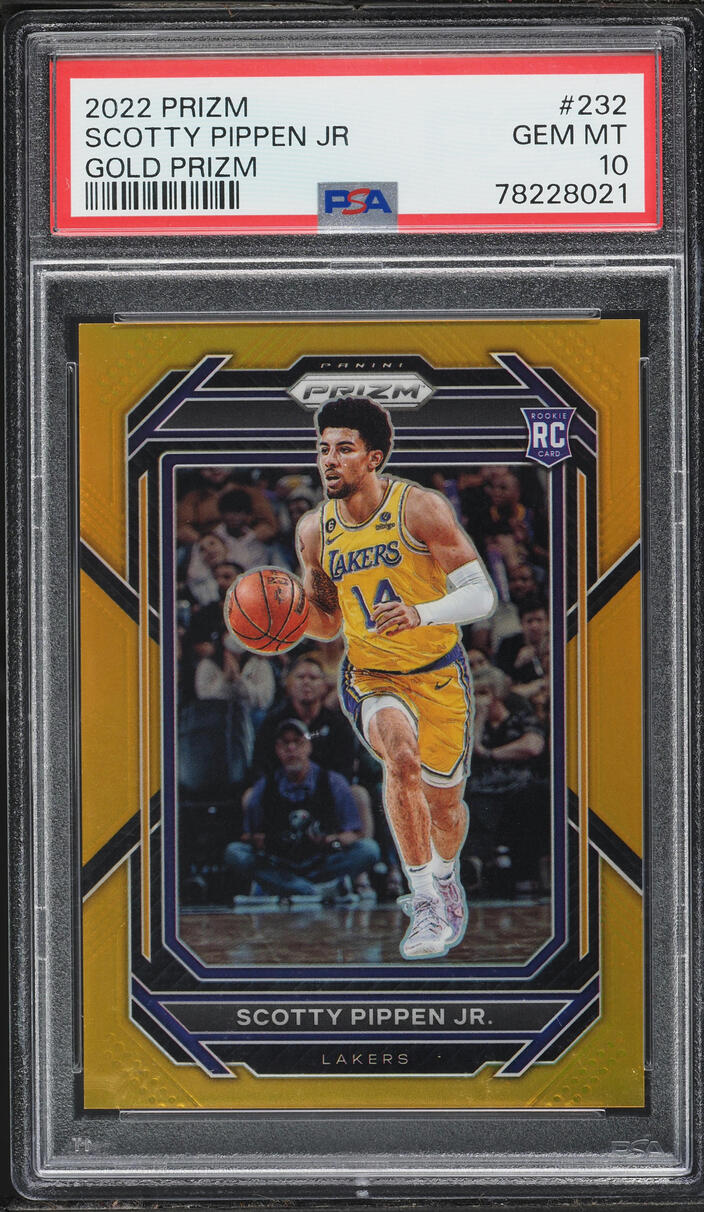 2022 Panini Prizm Gold Scotty Pippen Jr. ROOKIE /10 #232 PSA 10 GEM MINT - Photo 1