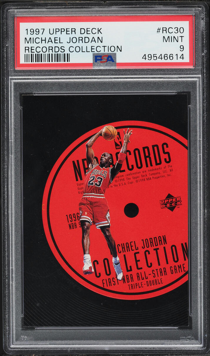 1997 Upper Deck Records Collection Michael Jordan #RC30 PSA 9 MINT - Photo 1
