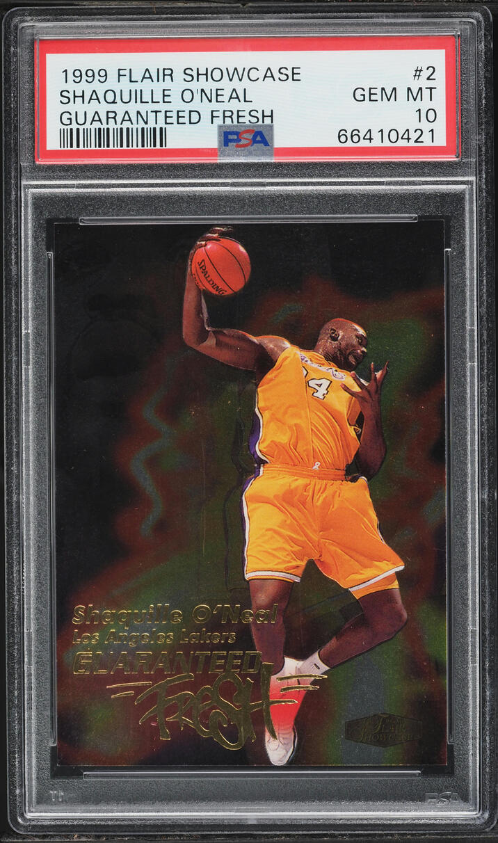 1999 Flair Showcase Guaranteed Fresh Shaquille O'Neal #2 PSA 10 GEM MINT - Photo 1