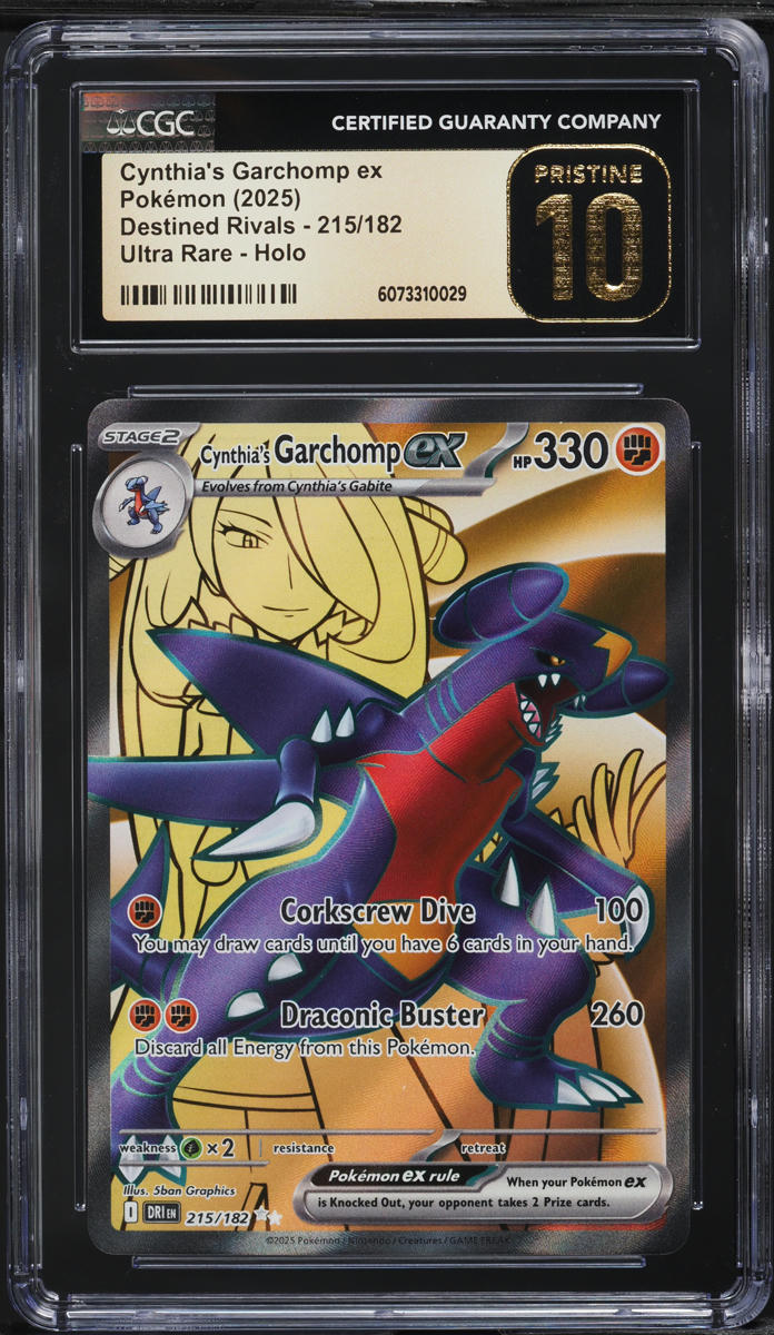 2025 Pokemon SV Destined Rivals Full Art Cynthia's Garchomp ex #215 CGC 10