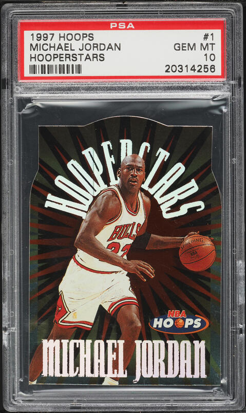1997 Metal Universe Titanium Die-Cut Michael Jordan #T1 PSA 8 NM