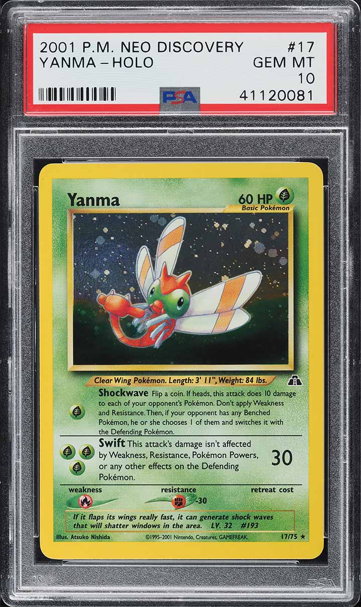 2001 Pokemon Neo Discovery Holo Yanma #17 PSA 10 GEM MINT