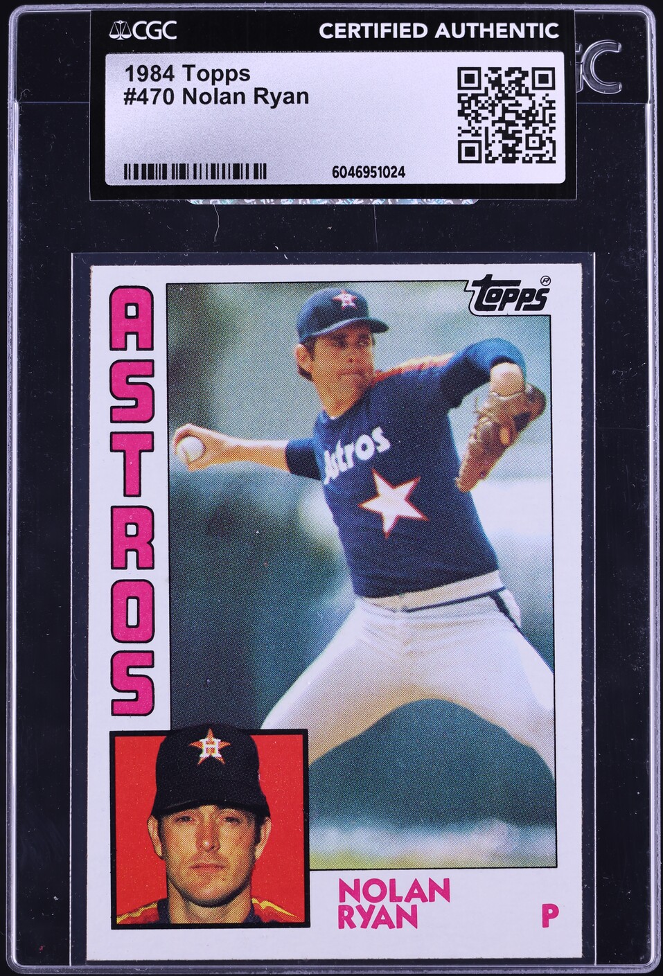 1984 Topps Nolan Ryan #470 CGC AUTH