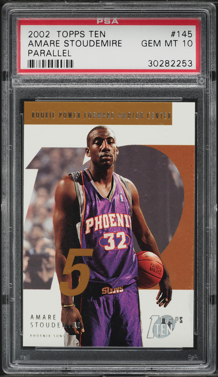 2002 Topps Ten Parallel Amare Stoudemire ROOKIE #145 PSA 10 GEM MINT