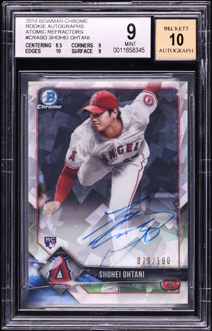 2018 Bowman Shohei Ohtani ROOKIE #49 CGC AUTH on Fanatics Collect