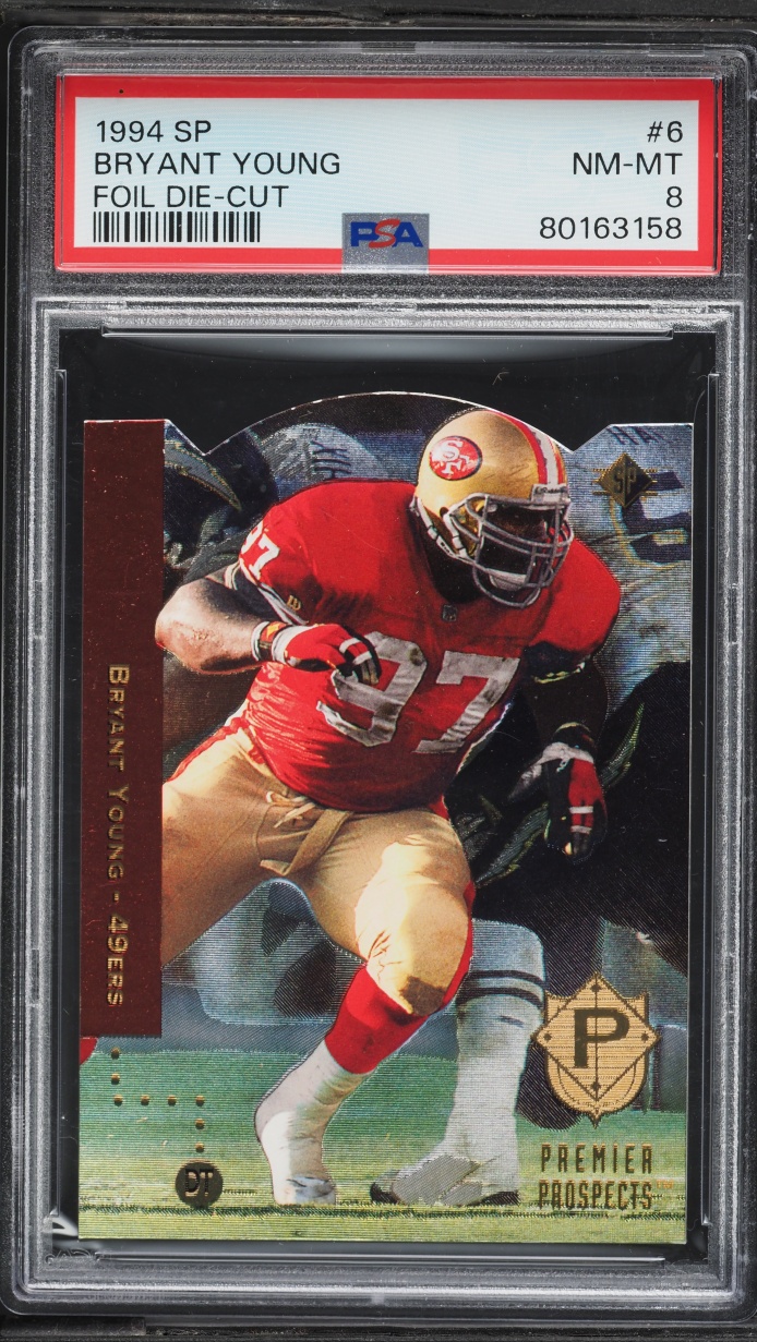 1994 SP Foil Die-Cut Bryant Young #6 PSA 8 NM-MT