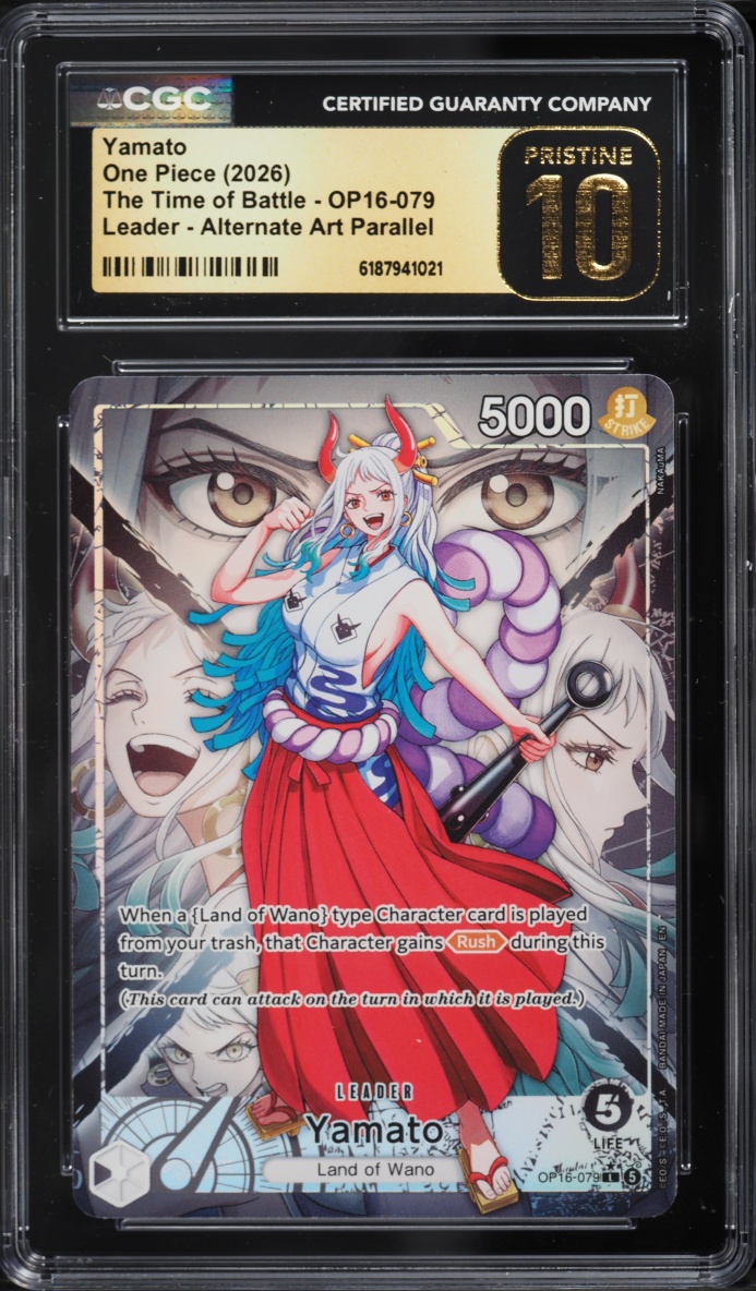 2026 One Piece The Time Of Battle Alt Art Leader Yamato #OP16-079 CGC 10 PRISTINE