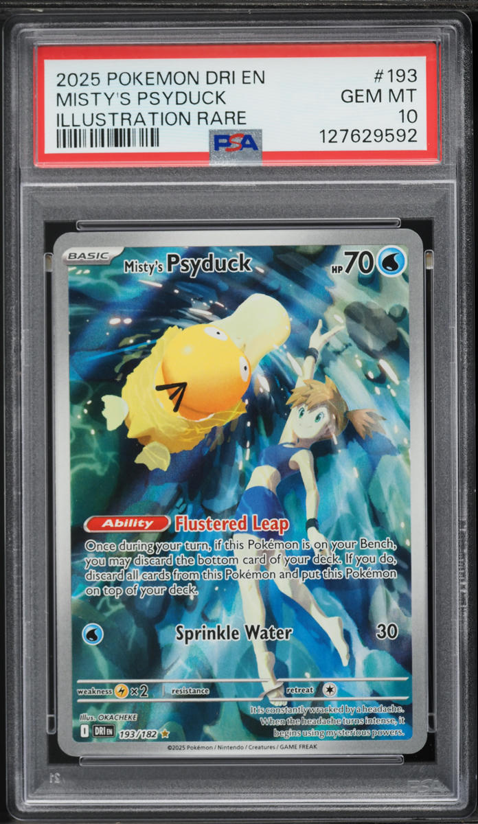 2025 Pokemon Scarlet & Violet Destined Rivals IR Misty's Psyduck #193 PSA 10 GEM MINT