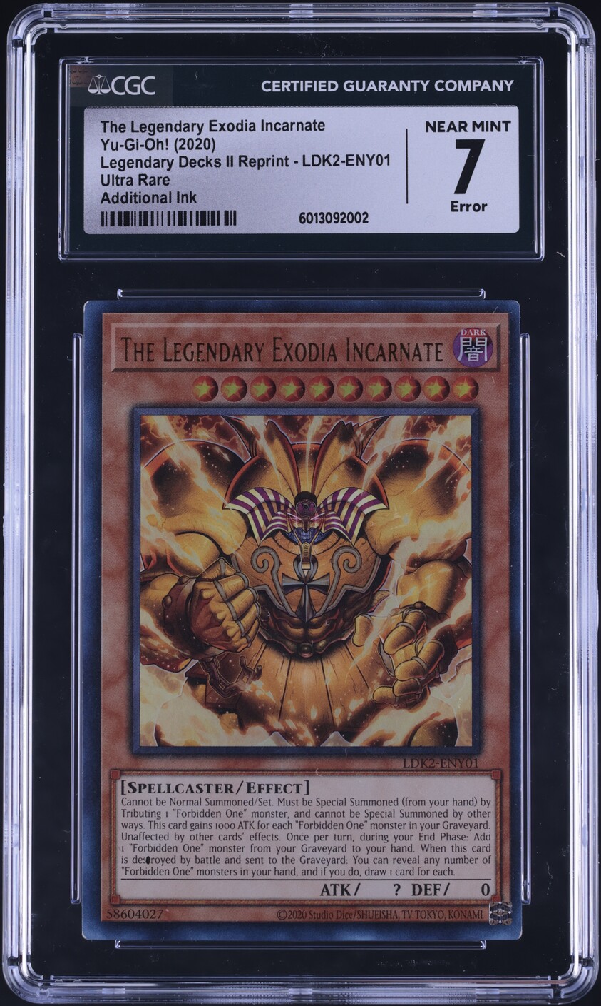 Exodia Incarnate Collector Card Yu-Gi-Oh! Legendary Exodia Incarnate Ultra  Rare 1st Edition Card  LDK2-ENY01 From Legendary Decks II Yu-Gi-Oh Exodia  Incarnate Card