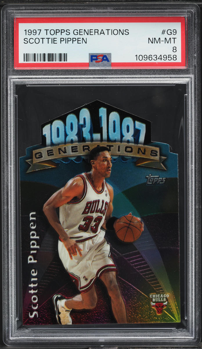 1997 Topps Generations Scottie Pippen #G9 PSA 8 NM-MT