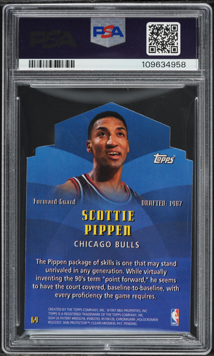 1997 Topps Generations Scottie Pippen #G9 PSA 8 NM-MT