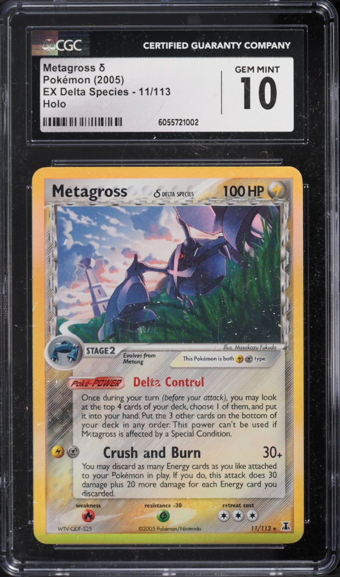 2005 Pokemon Ex Delta Species Holo Metagross #11 CGC 10 GEM MINT