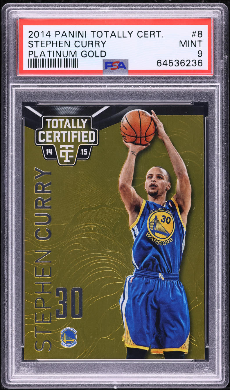 2014 Totally Certified Platinum Gold Stephen Curry /10 #8 PSA 9 MINT