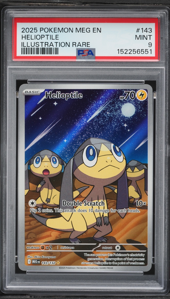 2025 Pokemon Mega Evolution IR Helioptile #143 PSA 9 MINT