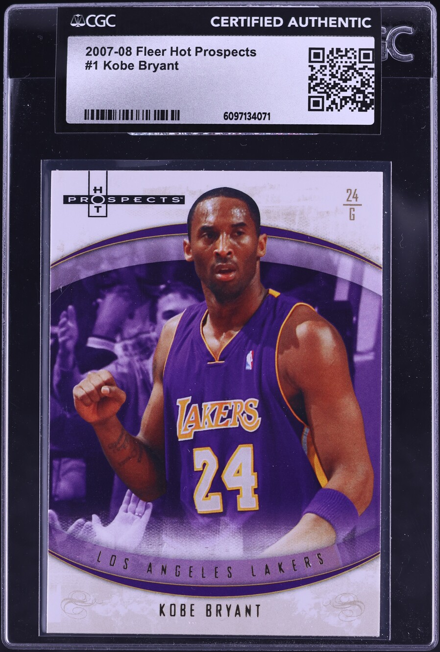 2007 Fleer Hot Prospects Kobe Bryant #1 CGC AUTH