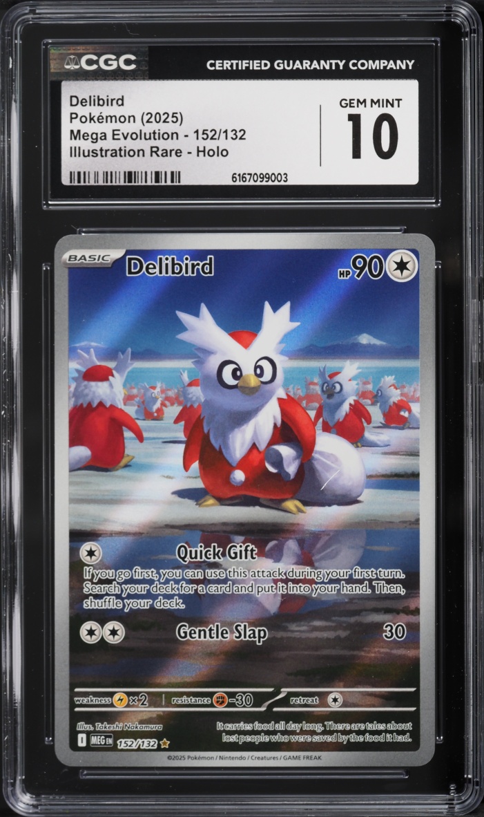 2025 Pokemon Mega Evolution IR Delibird #152 CGC 10 GEM MINT