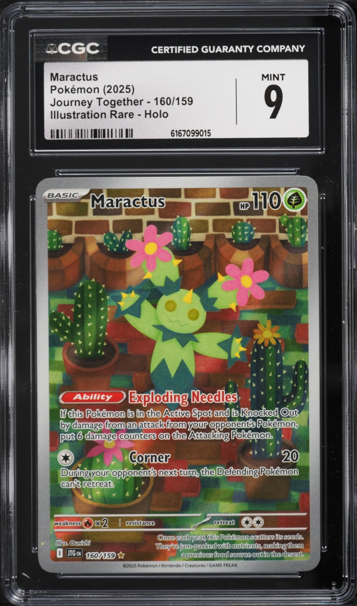 2025 Pokemon Scarlet & Violet Journey Together IR Maractus #160 CGC 9 MINT