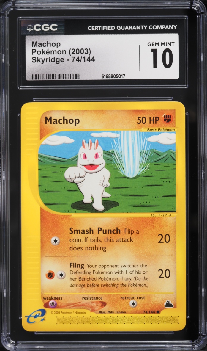 2003 Pokemon Skyridge Machop #74 CGC 10 GEM MINT