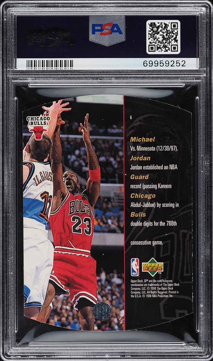 1997 SPx Bronze Michael Jordan #6 PSA 8 NM-MT