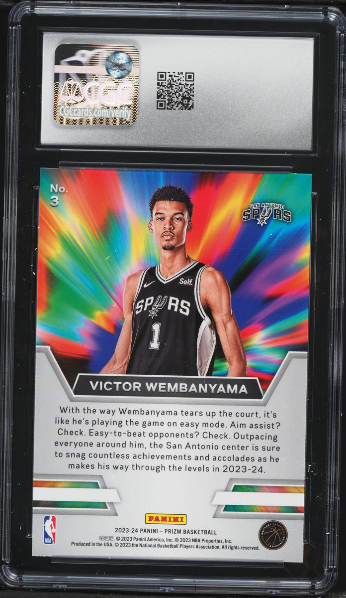 2023 Panini Prizm Instant Impact Victor Wembanyama ROOKIE #3 CGC 10 GEM MINT