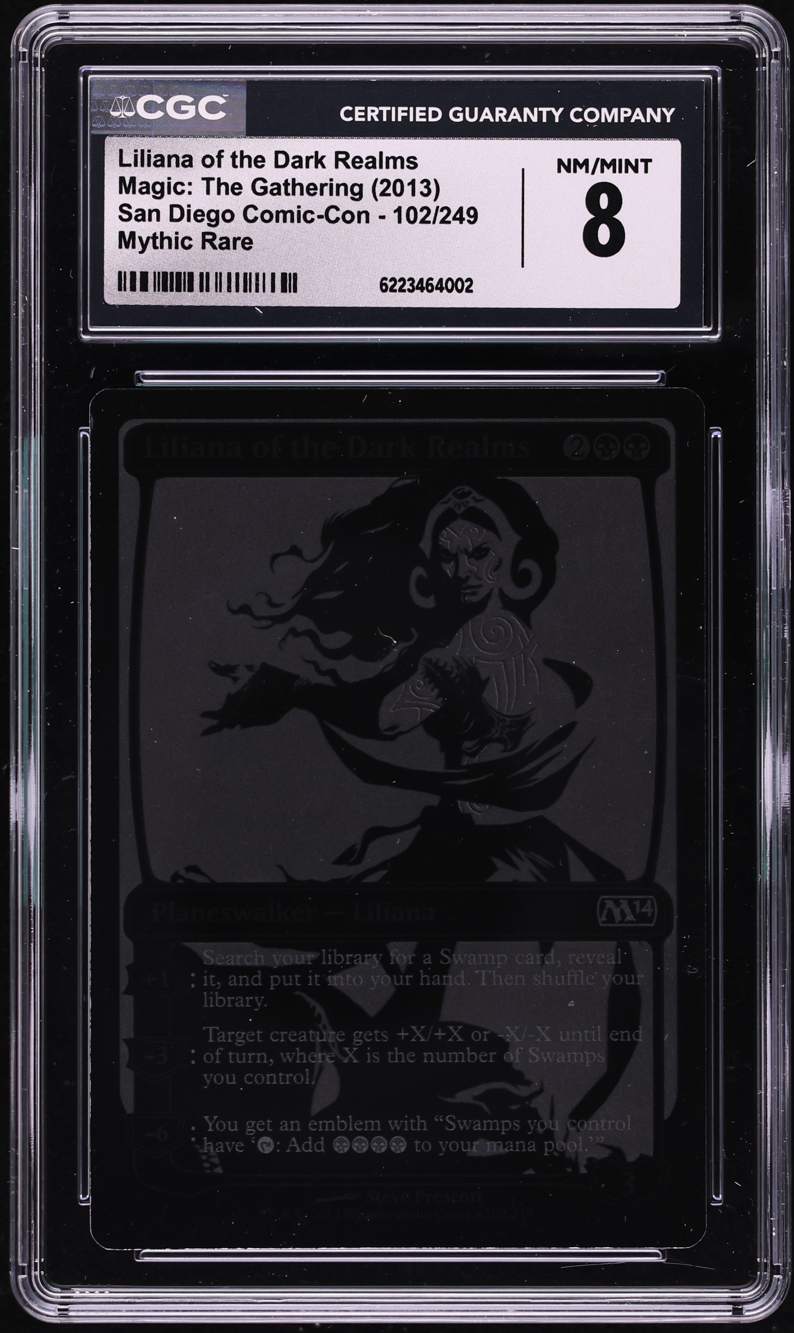 2013 Magic The Gathering MTG San Diego Comic-Con Liliana of the Dark Realms #102 CGC 8 NM-MT