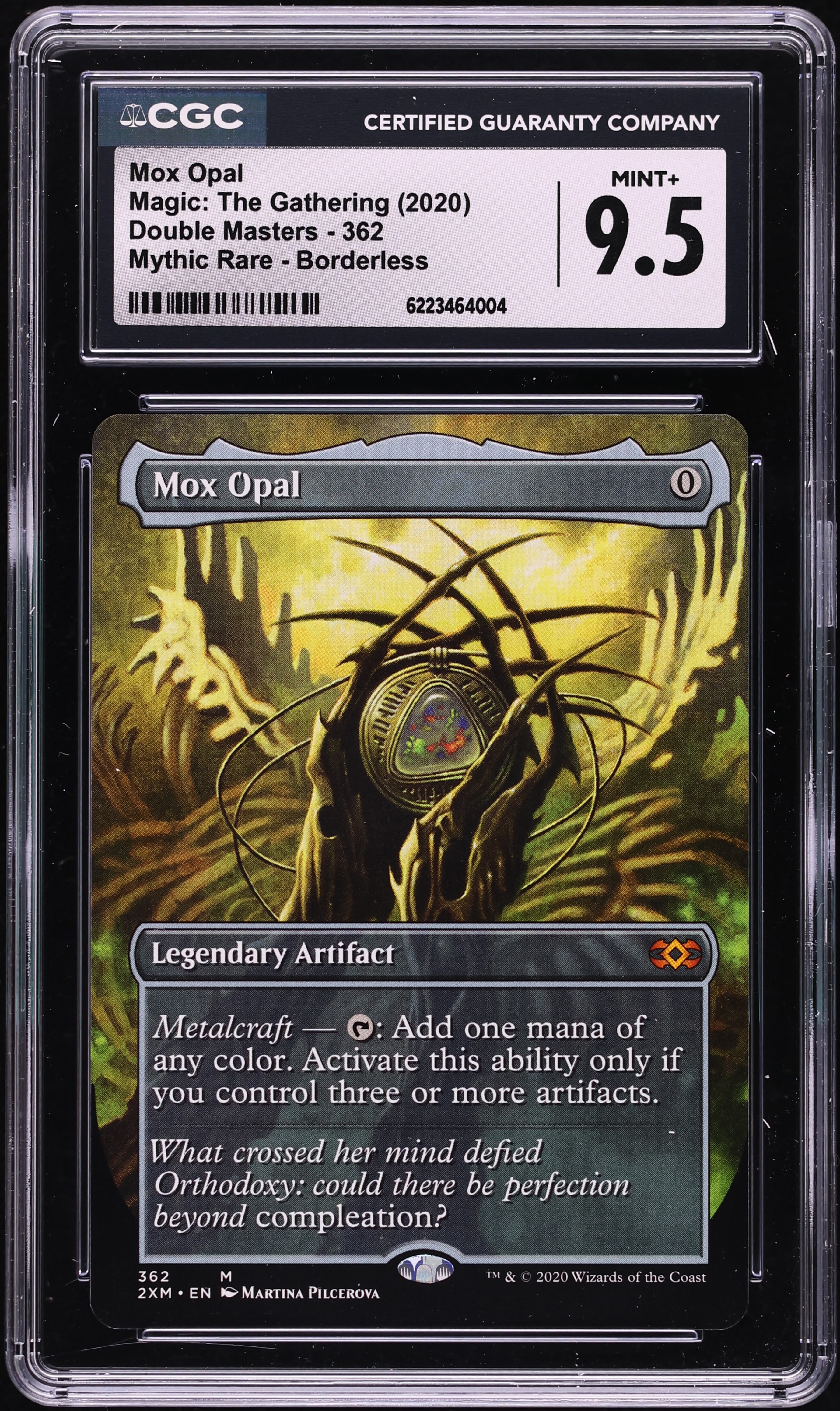 2020 Magic The Gathering MTG Double Masters Borderless Mox Opal #362 CGC 9.5 MINT+