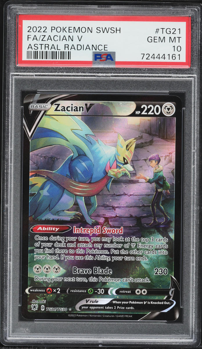 2022 Pokemon Sword & Shield Astral Radiance TG Zacian V #TG21 PSA 10 GEM MINT