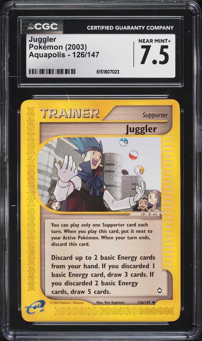 2003 Pokemon Aquapolis Juggler #126 CGC 7.5 NRMT+