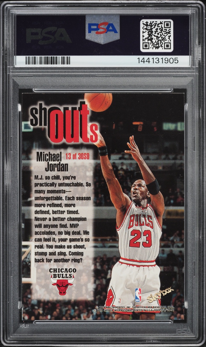 1998 Hoops Shout Outs Michael Jordan #13 PSA 8 NM-MT