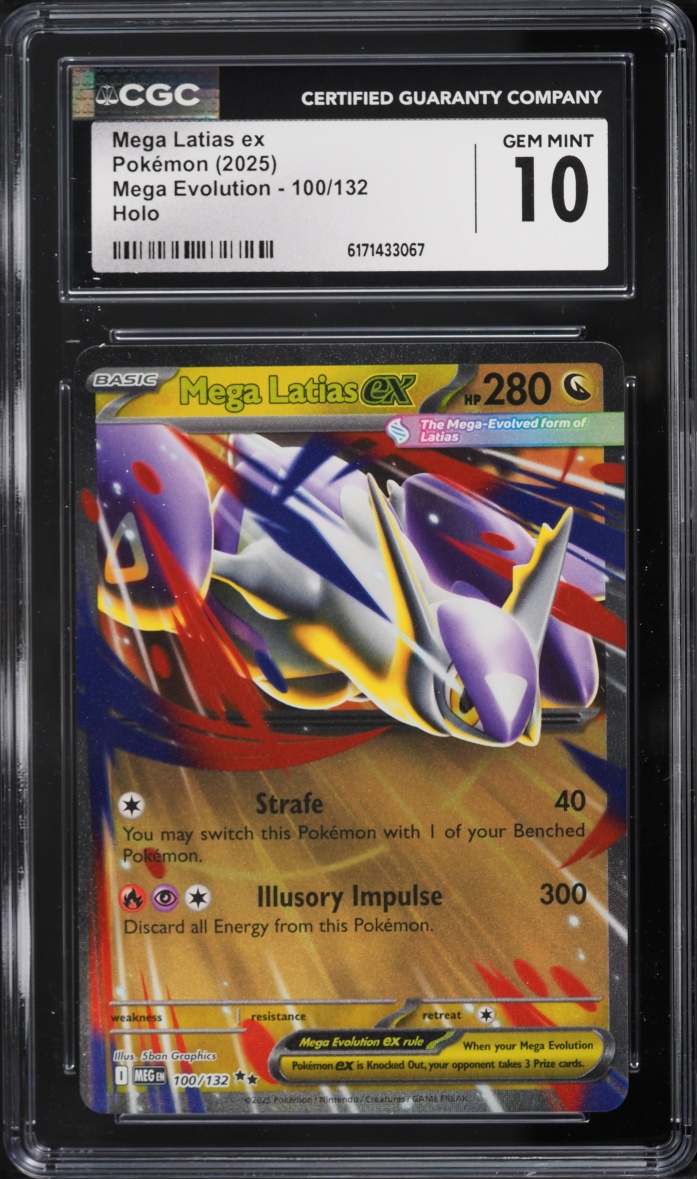 2025 Pokemon Mega Evolution Holo Mega Latias Ex #100 CGC 10 GEM MINT