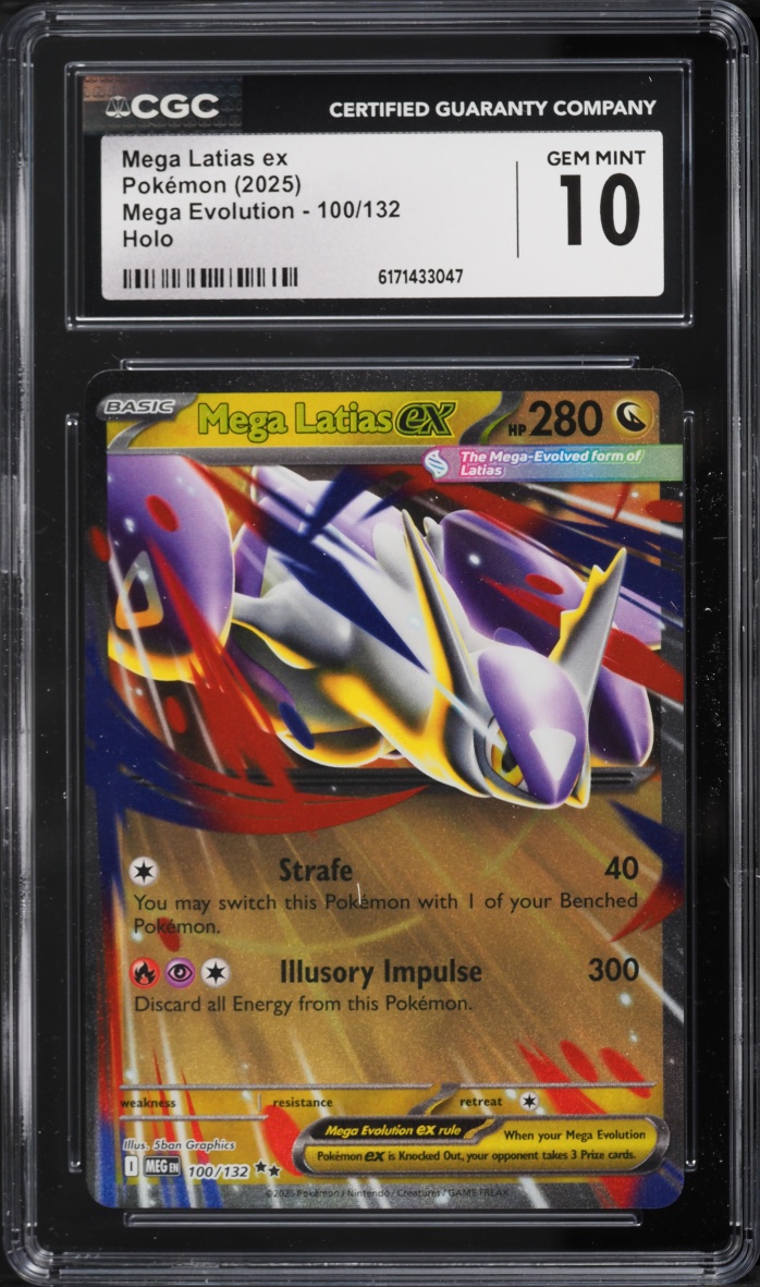 2025 Pokemon Mega Evolution Holo Mega Latias Ex #100 CGC 10 GEM MINT