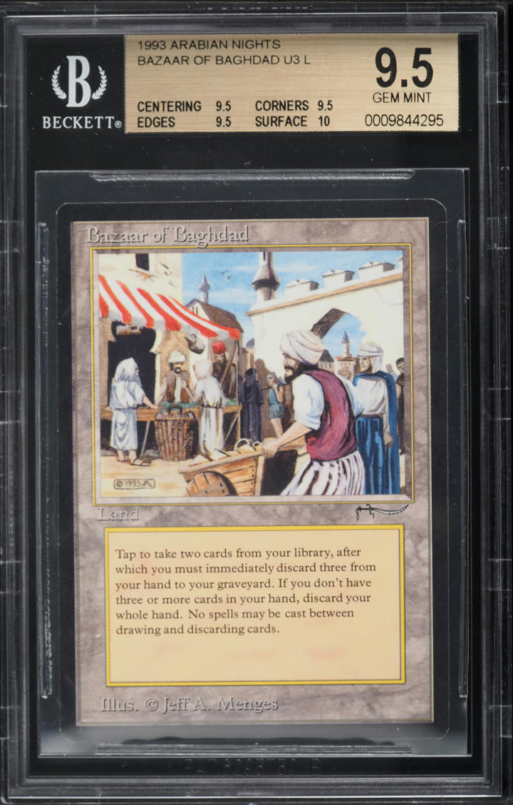 1993 Magic The Gathering MTG Arabian Nights Bazaar Of Baghdad BGS 9.5 MINT+