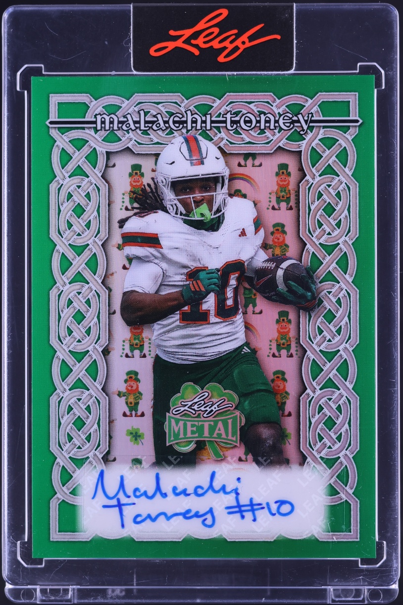 2026 Leaf Metal St. Patrick's Day Leprechaun Malachi Toney ROOKIE AUTO /10 #BA-MT1